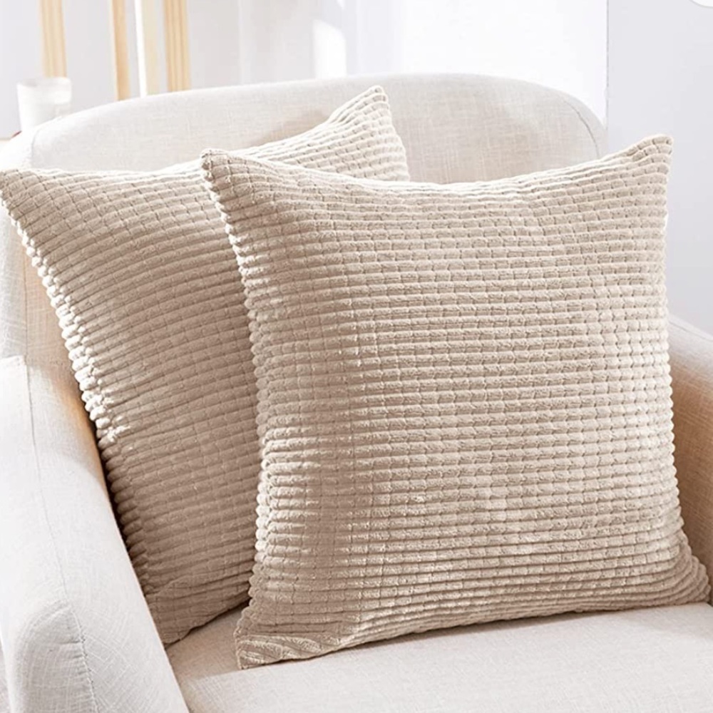 CREAM PILLOW/CUSHION COVERS